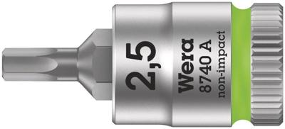 Wera 8740 A Zyklop Bit/dop-combinatie met Vasthoudfunctie met 1/4" Aandrijving, 2,5 x 28 mm - 1 stuk(s) - 05003331001