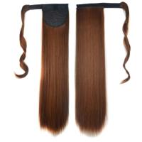 2M 30# onzichtbare naadloze Bandage-stijl pruik lang steil haar pruik paardenstaart - thumbnail