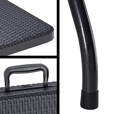 Tuintafel Zwart Polyrattan Look 180x75x73cm opvouwbaar