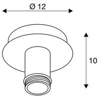 SLV 155550 FENDA Plafondlamp E27 60 W Zwart - thumbnail