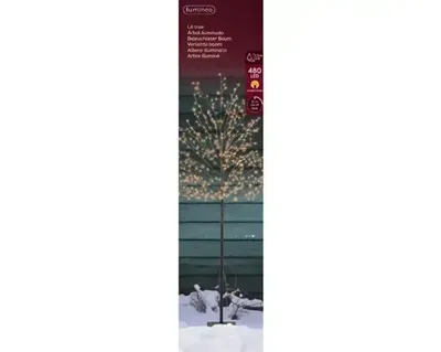 MicroLED boom d30h150 cm zwrt/kwrm kerstverlichting Lumineo - Lumineo