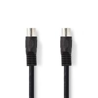 Nedis DIN-Audiokabel | DIN 5-Pins Male | DIN 5-Pins Male | Vernikkeld | 3.00 m | Rond | PVC | Zwart | Label - CAGL20000BK30 - thumbnail