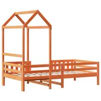 Bedframe met huisje massief grenenhout wasbruin 80x200 cm - thumbnail