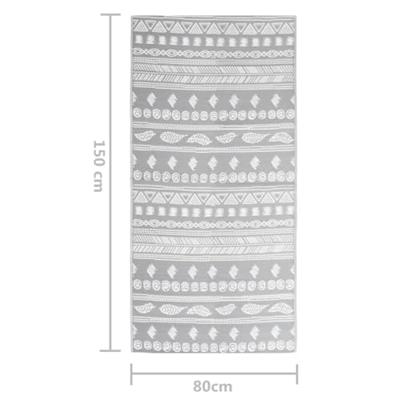 VidaXL Buitenkleed arakil 80x150 cm polypropeen grijs