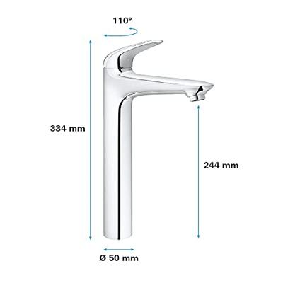 Wastafelkraan Grohe Wave New XL-size met Push Open Chroom - thumbnail