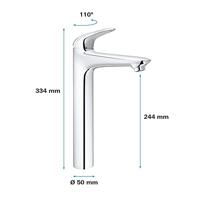 Wastafelkraan GROHE Wave New XL-size met Push Open Chroom - thumbnail