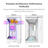 Montech king 15 pro midi tower behuizing (wit | 2x usb-a | 1x usb-c | rgb | window) - thumbnail