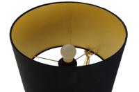 Bureaulamp Home ESPRIT Zwart Gouden Hars 50 W 220 V 31 x 28 x 50 cm (2 Stuks) - thumbnail