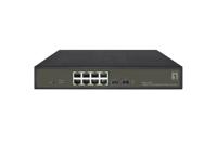 LevelOne ges-2110p hilbert 10-port gigabit poe smart lite managed l2 switch, 8x poe outputs, 2x sfp - thumbnail