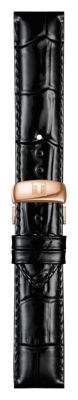 Horlogeband Tissot T600037744 Leder Zwart 19mm Horlogeband Tissot T600037744 Leder Zwart 19mm