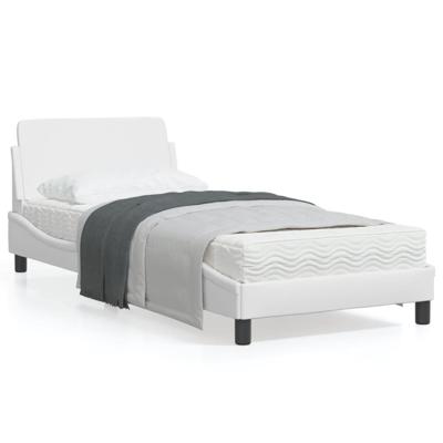 Bedframe "Dover" kunstleer wit 80x200 cm