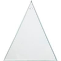 Creativ Company Glazen plaat driehoek met gat 8x9cm, 10st. - thumbnail