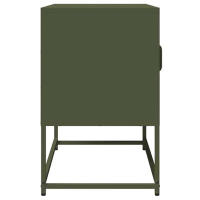 Tv-meubel 68x39x60,5 cm koudgewalst staal olijfgroen