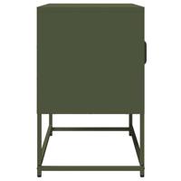 Tv-meubel 68x39x60,5 cm koudgewalst staal olijfgroen - thumbnail