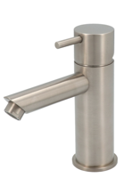 Hotbath Cobber lage wastafelmengkraan met rechte uitloop zonder waste geborsteld nikkel CB003SGN - thumbnail