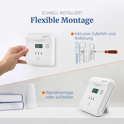 Hekatron KonexXt CO One Koolmonoxidemelder Incl. batterij (10 jaar) werkt op batterijen Detectie van Koolmonoxide - thumbnail