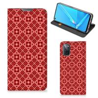 OPPO A52 | A72 | Hoesje met Magneet | Batik Rood - thumbnail