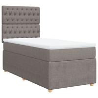 Boxspring met matras stof taupe 180x200 cm - thumbnail