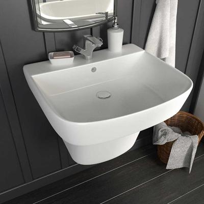VidaXL Wasbak wit 50 x 45 x 41 cm geglazuurd keramiek