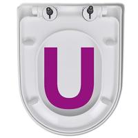 Toiletbril soft-close met quick-release ontwerp vierkant wit - thumbnail