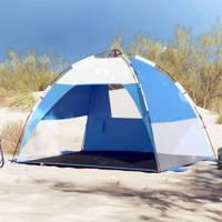 VidaXL Strandtent 2-persoons waterdicht snelontgrendeling azuurblauw - thumbnail