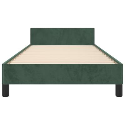 Bedframe zonder matras 100x200 cm fluweel donkergroen