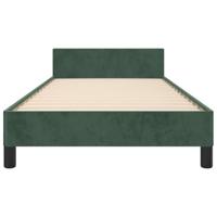 Bedframe zonder matras 100x200 cm fluweel donkergroen - thumbnail