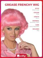 Frenchy Grease pruik pink - thumbnail