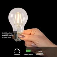 Lucide A60 Class B - Filament lamp - Ø 6,4 cm - LED Dimb. - E27 - 1x7W 2700K - Transparant - thumbnail