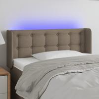 Hoofdbord LED 93x16x78/88 cm stof taupe - thumbnail