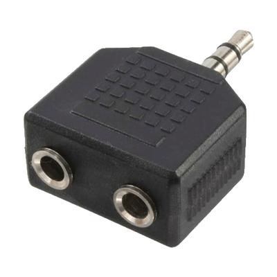 LogiLink CA1002 Adapter Jackplug Audio Adapter Zwart