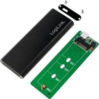 LogiLink UA0314 M.2 SDD-behuizing Zwart USB C - thumbnail
