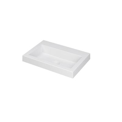 INK Dock Wastafel Polystone Zonder Kraangat - 600x400x60 mm - Mat Wit