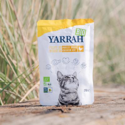 YARRAH CAT BIOLOGISCHE FILETS MET KIP IN SAUS 14X85 GR