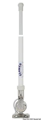 GLORA104SS - 1MT VHF-VEZEL-ANTENNE MET ROESTVRIJ INOX STEUN