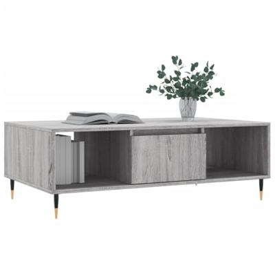 Salontafel 104x60x35 cm bewerkt hout grijs sonoma