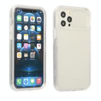 Sliding Camera Cover Design Schokbestendig TPU Frame + Clear PC Case Voor iPhone 13 Pro (Transparant) - thumbnail