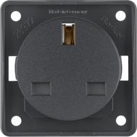 Hager berker Integro wandcontactdoos British standard, antraciet - thumbnail