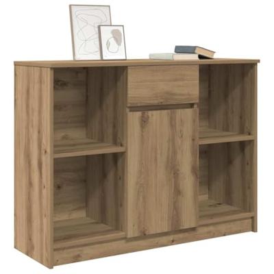 Dressoir lade 101x35x76 cm spaanplaat artisanaal eikenkleurig