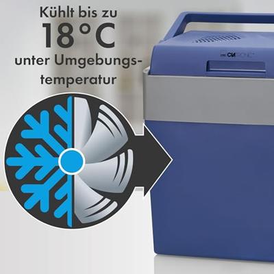 Clatronic KB 3714 koelbox 30 l Electrisch Blauw, Grijs