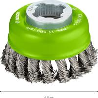 Bosch Accessoires X-LOCK Komstaalborstel gevlochten draad, roestvrij 75mm 0.5mm - 1 stuk(s) - 2608620729 - thumbnail