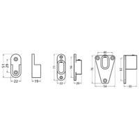 Hermeta 1175-70 Gardelux 1 eindsteun dicht in de dag zwart - thumbnail