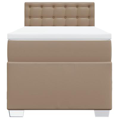 Boxspring met matras kunstleer cappuccinokleurig 140x190 cm