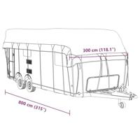 Caravan dakbedekking 800x300 cm vliesvlies grijs - thumbnail