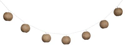 Handgemaakt LED lichtsnoer met balvormige lampen op batterijen Handgemaakt LED lichtsnoer met balvormige lampen op batterijen