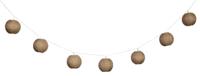 Handgemaakt LED lichtsnoer met balvormige lampen op batterijen - thumbnail