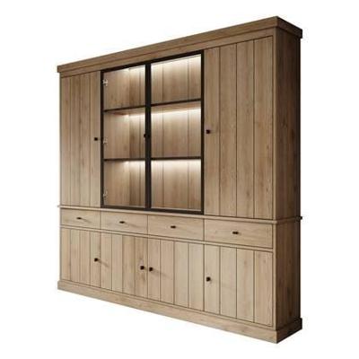 Meubella Buffetkast Vince 4 - Eiken - 240 cm Meubella Buffetkast Vince 4 - Eiken - 240 cm