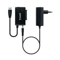 TOOQ TQHDA-01A USB-A naar SATA-adapter voor 2,5-inch en 3,5-inch harde schijven met voeding, zwart - thumbnail