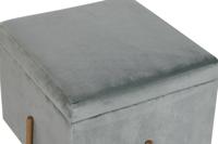 Voetensteun DKD Home Decor Metaal Turkoois Polyester (45 x 45 x 45 cm) - thumbnail