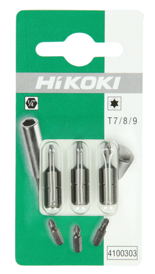 Hikoki Accessoires Bits 1/4" Torx T7 / T8 / T9- 25Mm 4100303